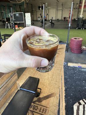 Iced espresso shot