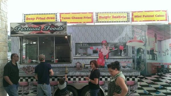 Mini funnel cakes and fried Oreos