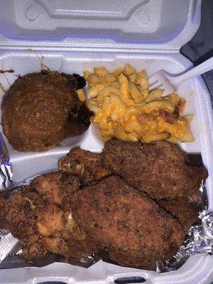 Fried chicken Mac & yams