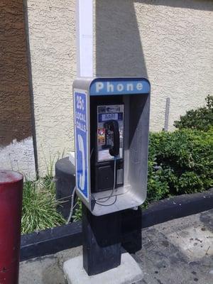 They do have a pay phone too