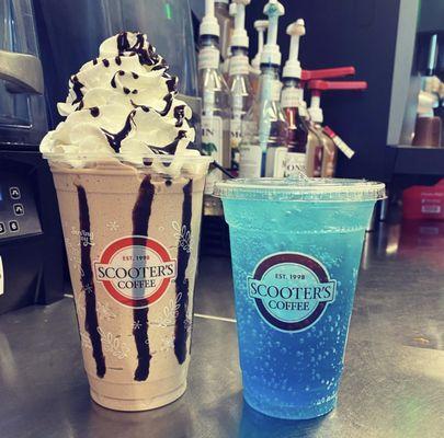 Peanut Butter Cup(Extra Mocha) & Blue Raspberry Infusion