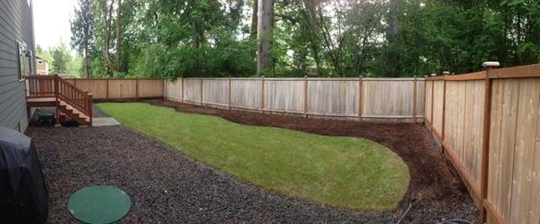 After on a backyard cleanup/landscape project we did in one afternoon.