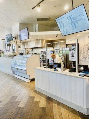 Cafeteria style service, order and pay at the counter.