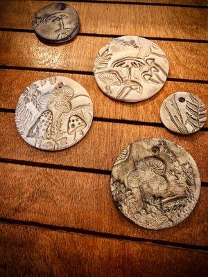 Handmade clay ornaments