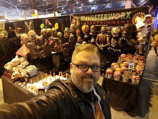 Jason Thomas (owner) set up at Transworld's Halloween Show