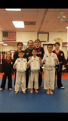 Belt promotion at Martial Arts America.