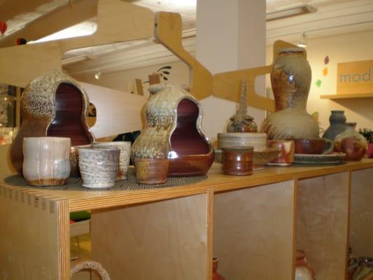 Locally-made pottery by Fred Herbst.