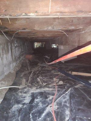 Installation of radiant heat in crawl space