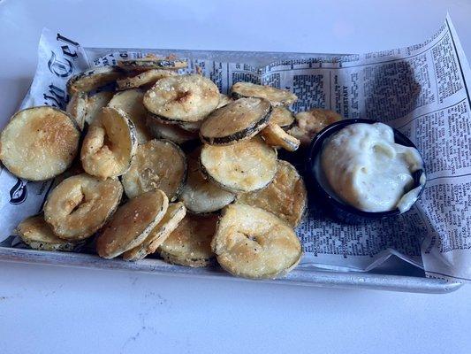 Fried pickle appetizer