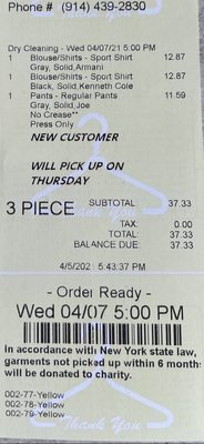 3 shirts, half my bill, no prices anywhere, not on my receipt or in the store.