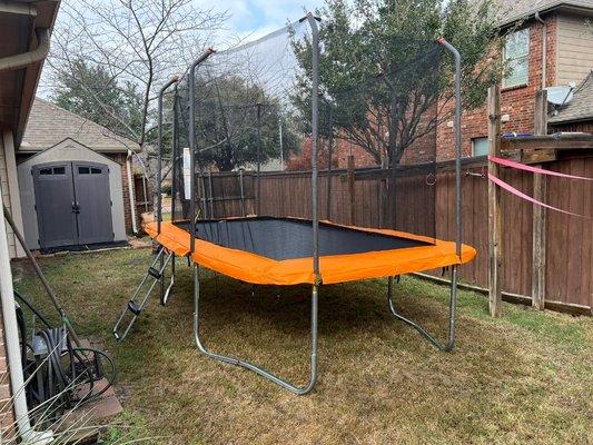 Trampoline set up