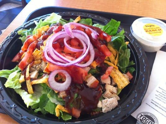 BBQ chicken ranch salad