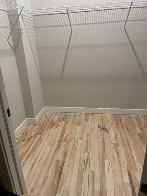 Closet in master bedroom