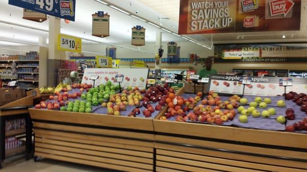 Some of the produce section