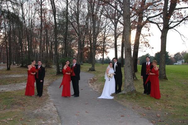 Bridal Party on Golf Course