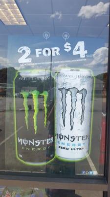 2 for $4 and get a monster sticker for free!!