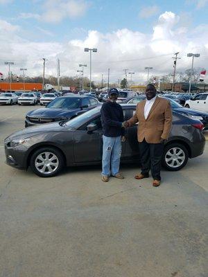 Congratulations to James Campbell on his Mazda 3 Touring! Irving Dean did an excellent job! Come by and let us put you into a new vehicle!