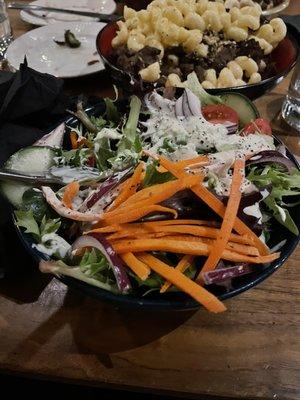 Side salad with blue cheese- great portion for side salad and veggies tasted fresh!