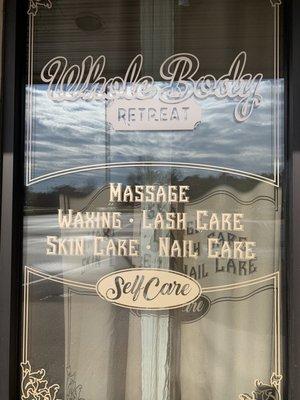 Spa window decal signage