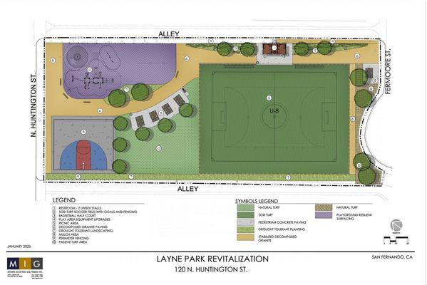 The renovation plans on this park. (So far the soccer field was built and the only thing left is the Basketball court.)