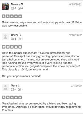 Reviews that aren't approved by yelp.