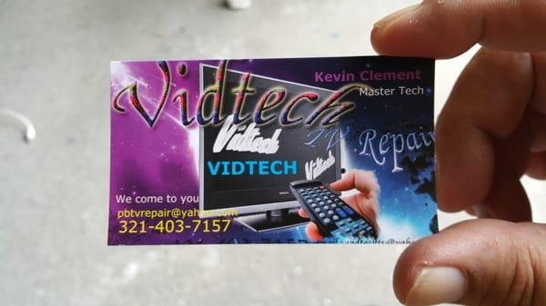 VidTech business card - mobile service