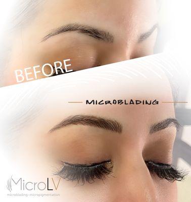 MicroBlading Brows, Semi - Permanent Make up #EyebrowsLasVegas #Microblading