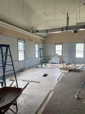 Front Room during renovations.