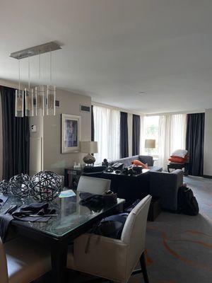 Premier suite dining and living room