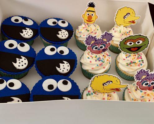 Custom Sesame Street Cupcakes