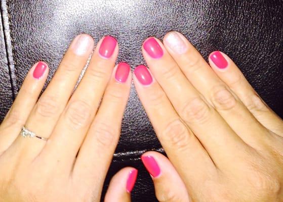 Shellac Manicure with accent nail