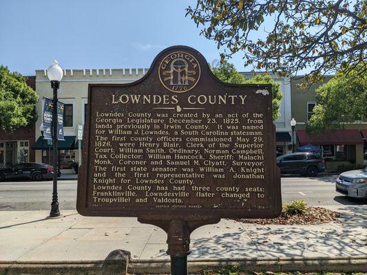 Lowndes County Historical Marker, Valdosta