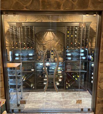 Custom wine room doors