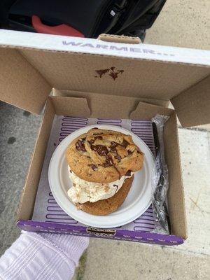 Chocolate Chunk Cookie with a Scoop