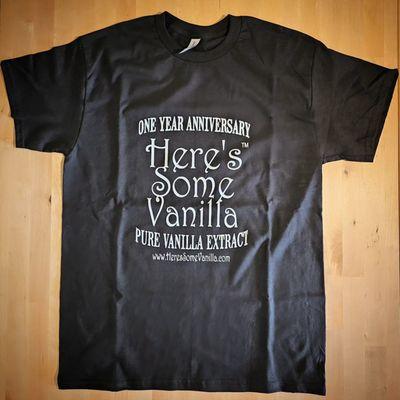 Here's Some Vanilla  One Year Anniversary T-Shirts; https://heressomevanilla.com/store