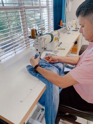 We appreciate the expertise and knowledge of that man in the treatment and fixing of the garments.