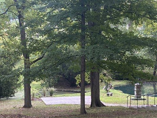 View toward the Twin Lakes scattering gardens.