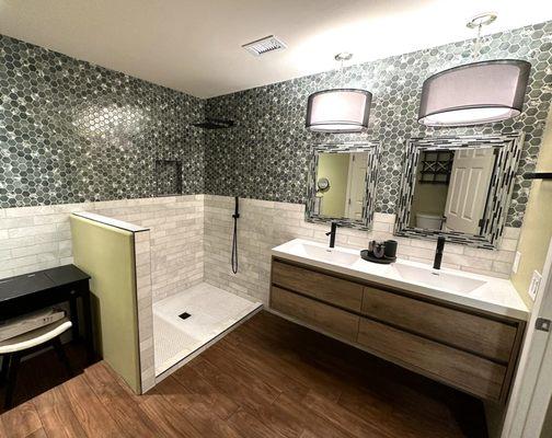 A bathroom remodel