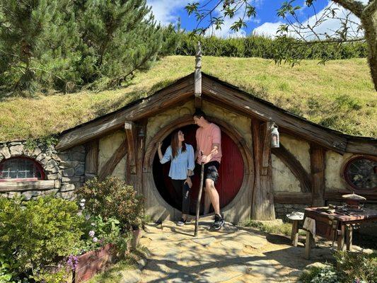 Peplum top that I wore to Hobbiton.