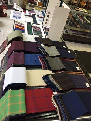 We have over 300 fabric for custom suits and shirts for men and women