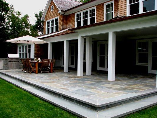 New York Bluestone patio, Southampton NY www.castrostonework.com