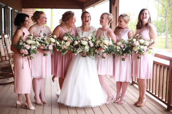 Beautiful brides with their stunning girls from Matt Flora Hair Studio!