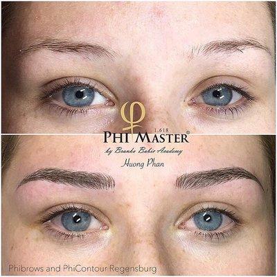 Compared to classical PMU, done with a machine, microblading provides possibility to draw thinner hairs.