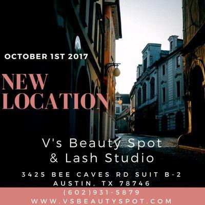 V's Beauty Spot & Lash Studio is changing look and location!! Can't wait for you all to see my new spot!!