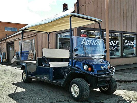 Cushman Shuttle 2 with extended flatbed