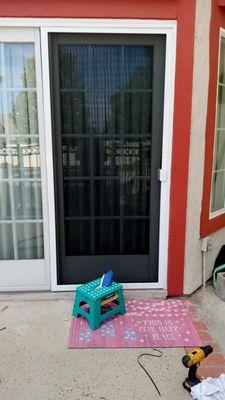 New sliding screen door