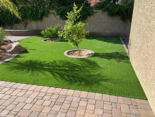 Turf and pavers