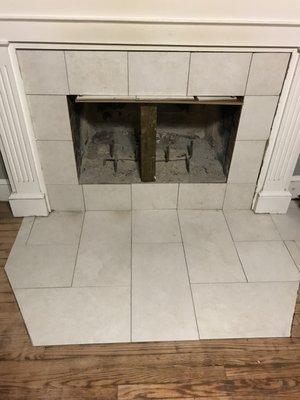 Tile fireplace