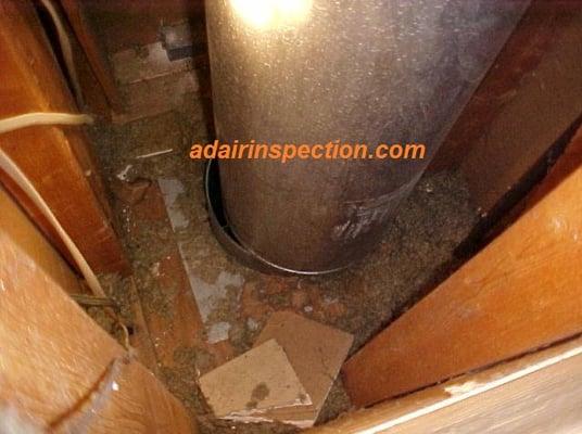 detached fireplace flue a known source for deadly carbon monoxide...there are other items noted in the report