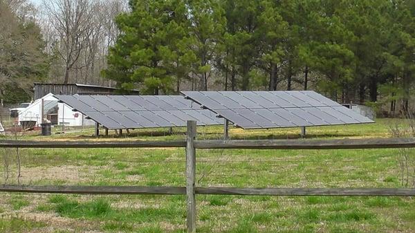 Off grid solar system installed in Angier, NC by Sun Dollar Energy.